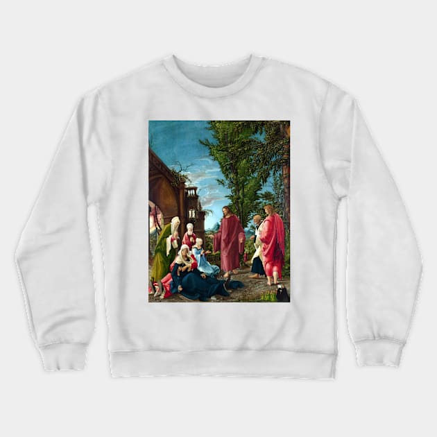 Altdorfer Christ Taking Leave of his Mother Crewneck Sweatshirt by pdpress